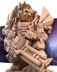 Space Dwarf Soldier - Bullet Galaxy - 3d Printed Miniature sculpted by Bite the Bullet