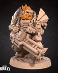 Space Dwarf Soldier - Bullet Galaxy - 3d Printed Miniature sculpted by Bite the Bullet