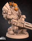 Space Dwarf Soldier - Bullet Galaxy - 3d Printed Miniature sculpted by Bite the Bullet