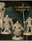 Dwarf Command Groups - Army of Chaos Dwarfs- 3d Printed Miniature Sculpted by Monolith Arts