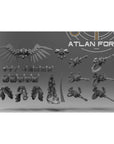 Angelic Flying Artillerymen - 3 Model Modular Unit 3d Printed Sculpted by Atlan Forge