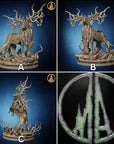 Feral Druid Stag - Army of Darkness: Dark Elves - 3d Printed Miniature Sculpted by Monolith Arts