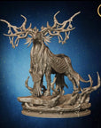 Feral Druid Stag - Army of Darkness: Dark Elves - 3d Printed Miniature Sculpted by Monolith Arts