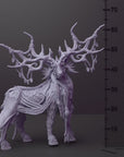 Feral Druid Stag - Army of Darkness: Dark Elves - 3d Printed Miniature Sculpted by Monolith Arts