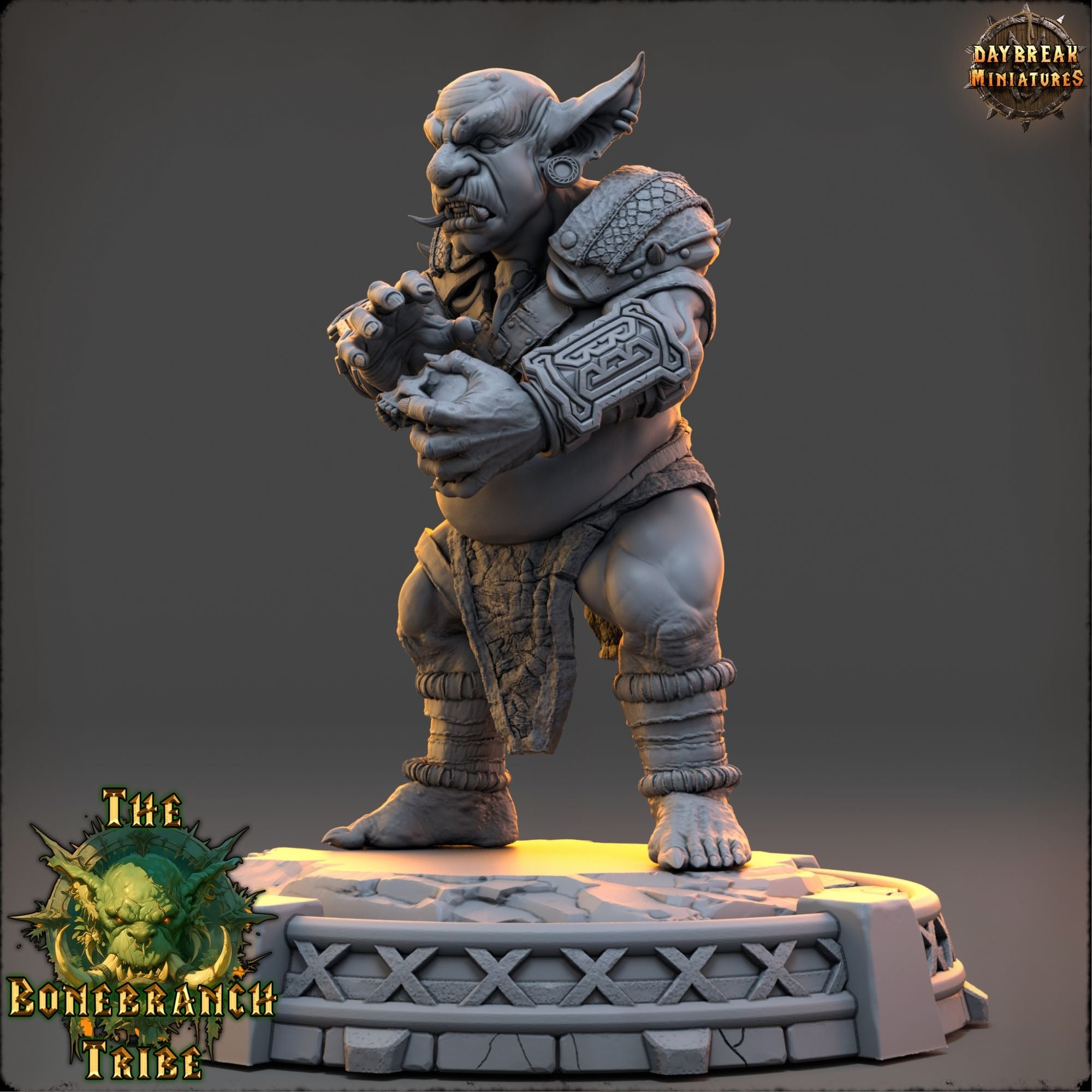 Grubla Gutbrew - The Bonebranch Tribe (Goblins) - 3d Printed Miniature sculpted by Daybreak Miniatures