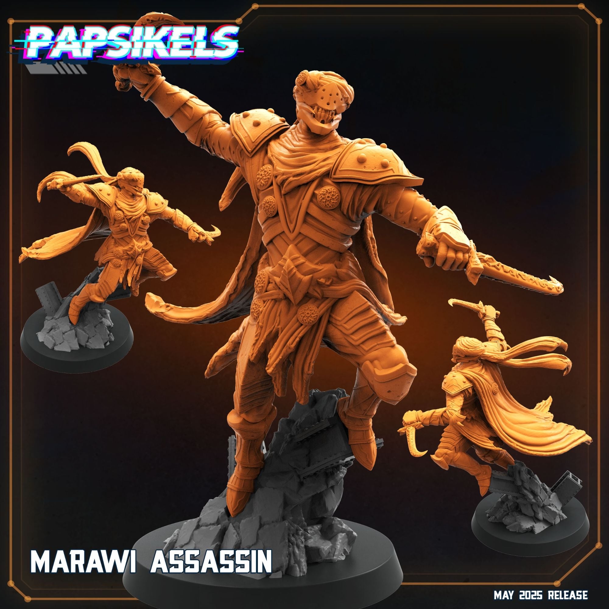 Marawi Assassin - 3d Printed Miniature Sculpted by Papsikels Miniatures