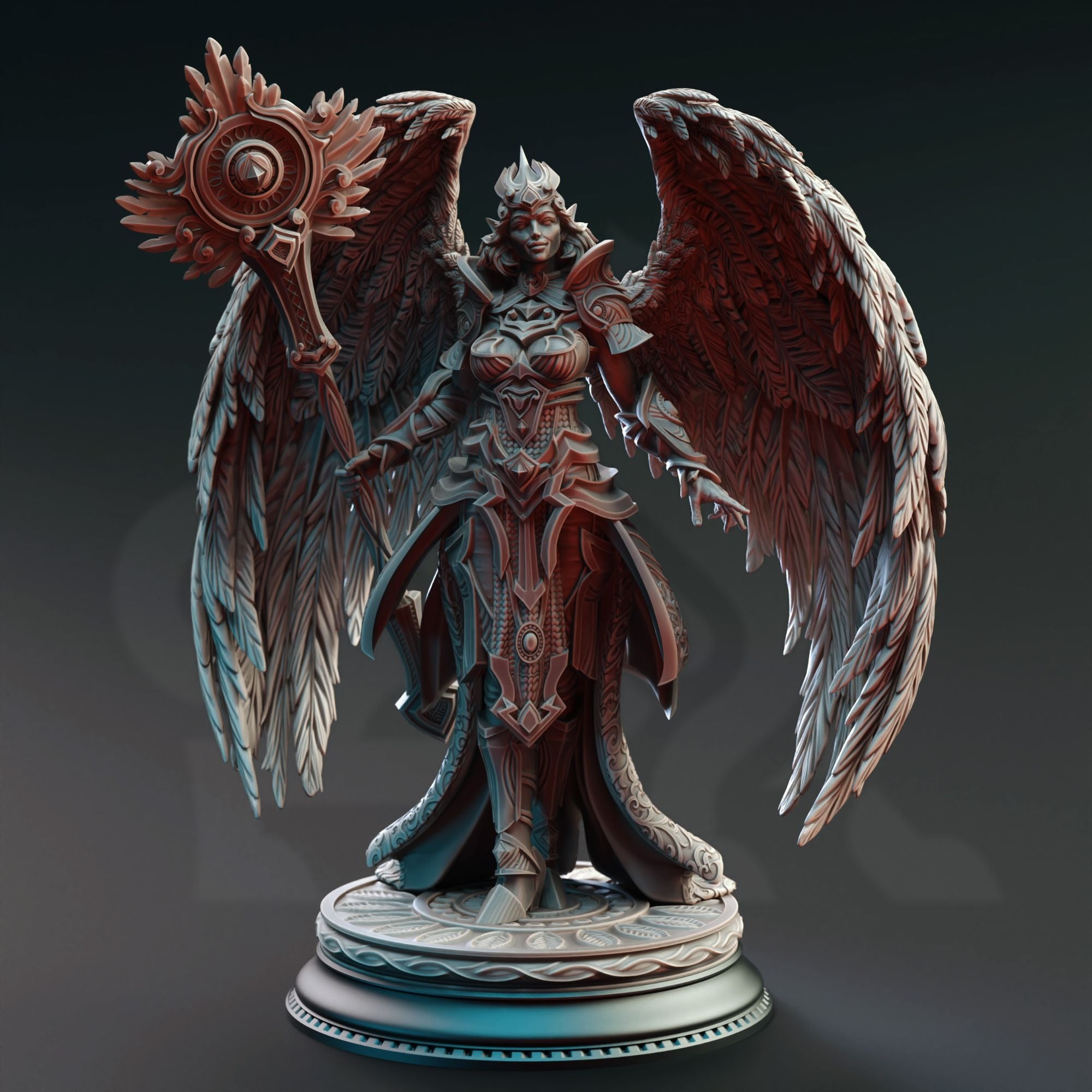 Aasimar Angelic Cleric, Elysia - 3d Printed Miniature Sculpted by DM Stash