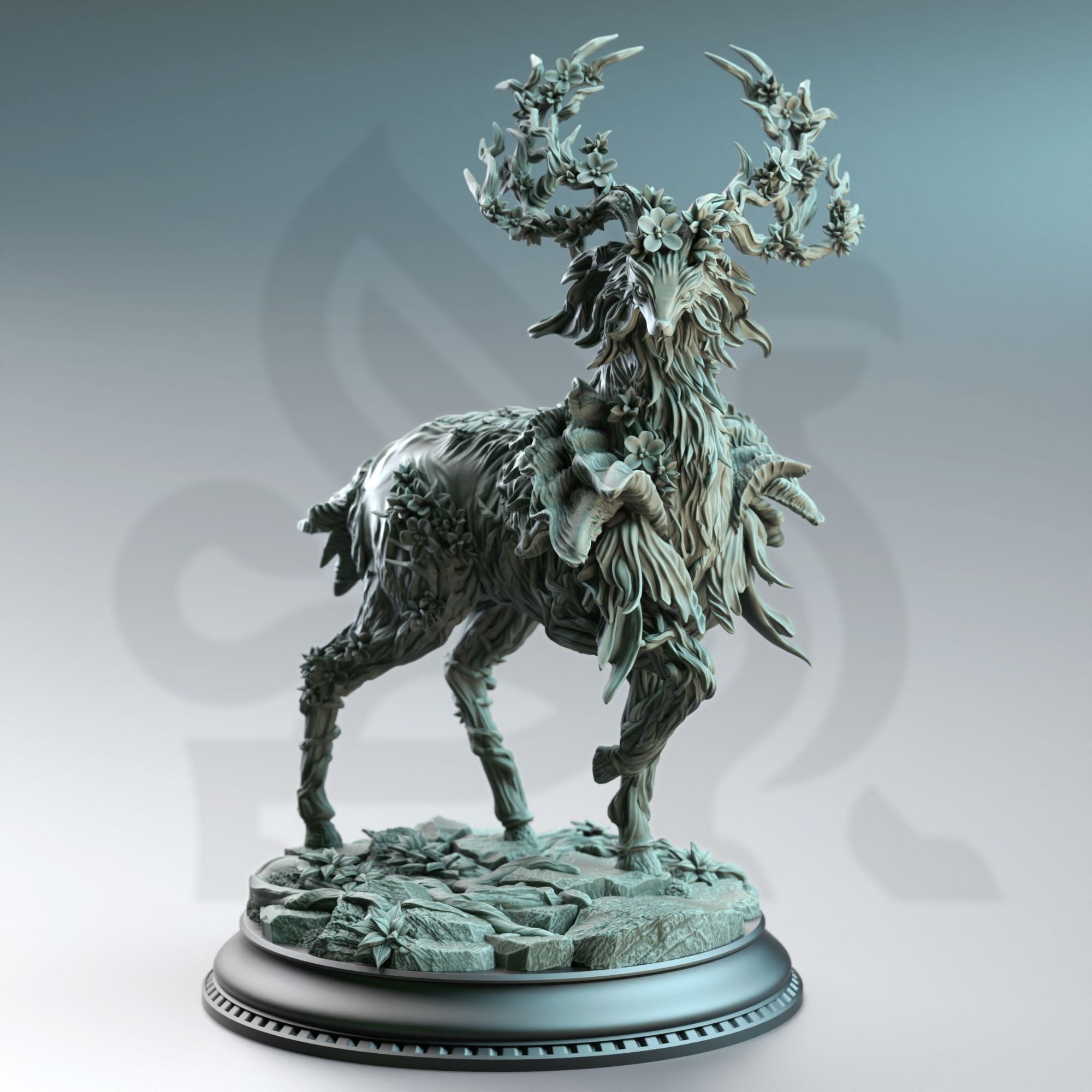 Gwynevel, First Daughter of Renmaeth - 3d Printed Miniature Sculpted by DM Stash