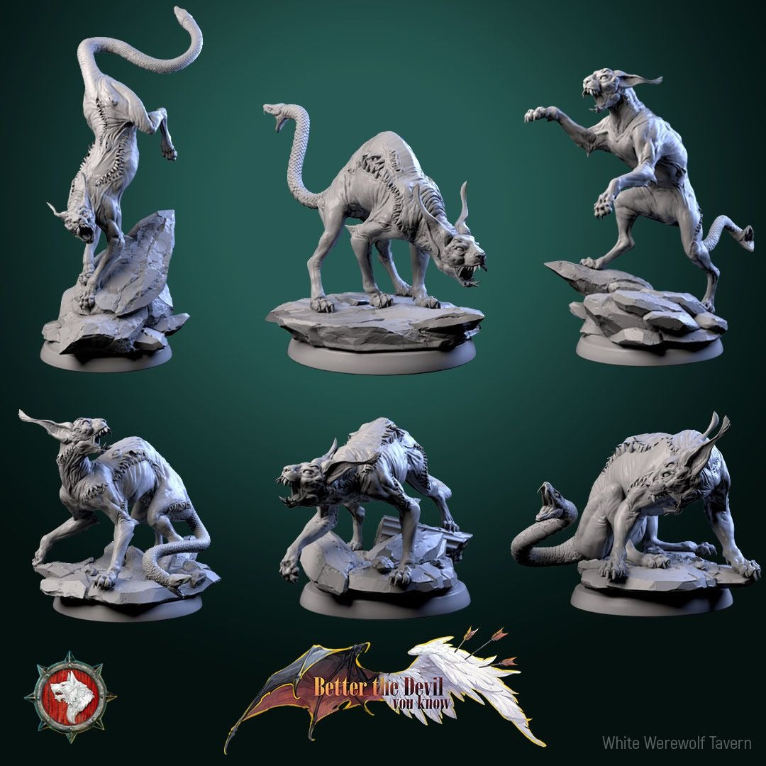 Hellcats - Better the Devil You Know - 3d Printed Miniature Sculpted by White Werewolf Tavern