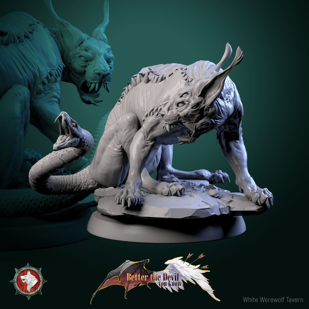 Hellcats - Better the Devil You Know - 3d Printed Miniature Sculpted by White Werewolf Tavern