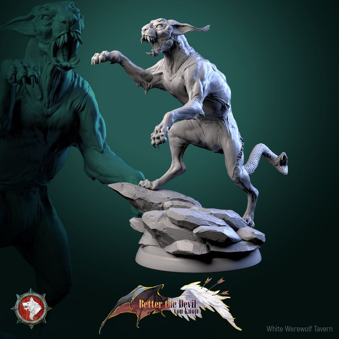 Hellcats - Better the Devil You Know - 3d Printed Miniature Sculpted by White Werewolf Tavern