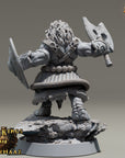 King Dread - Kings of Karmaaz (Lionfolk) - 3d Printed Miniature sculpted by Daybreak Miniatures