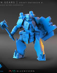 Heavy Enforcers - Iron Gears - 3d Printed Miniature Sculpted by Blue Wyvern