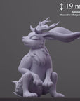 Jackope (Jackalope) - Fantastic Creatures - 3d Printed Miniature Sculpted by Cast N Play
