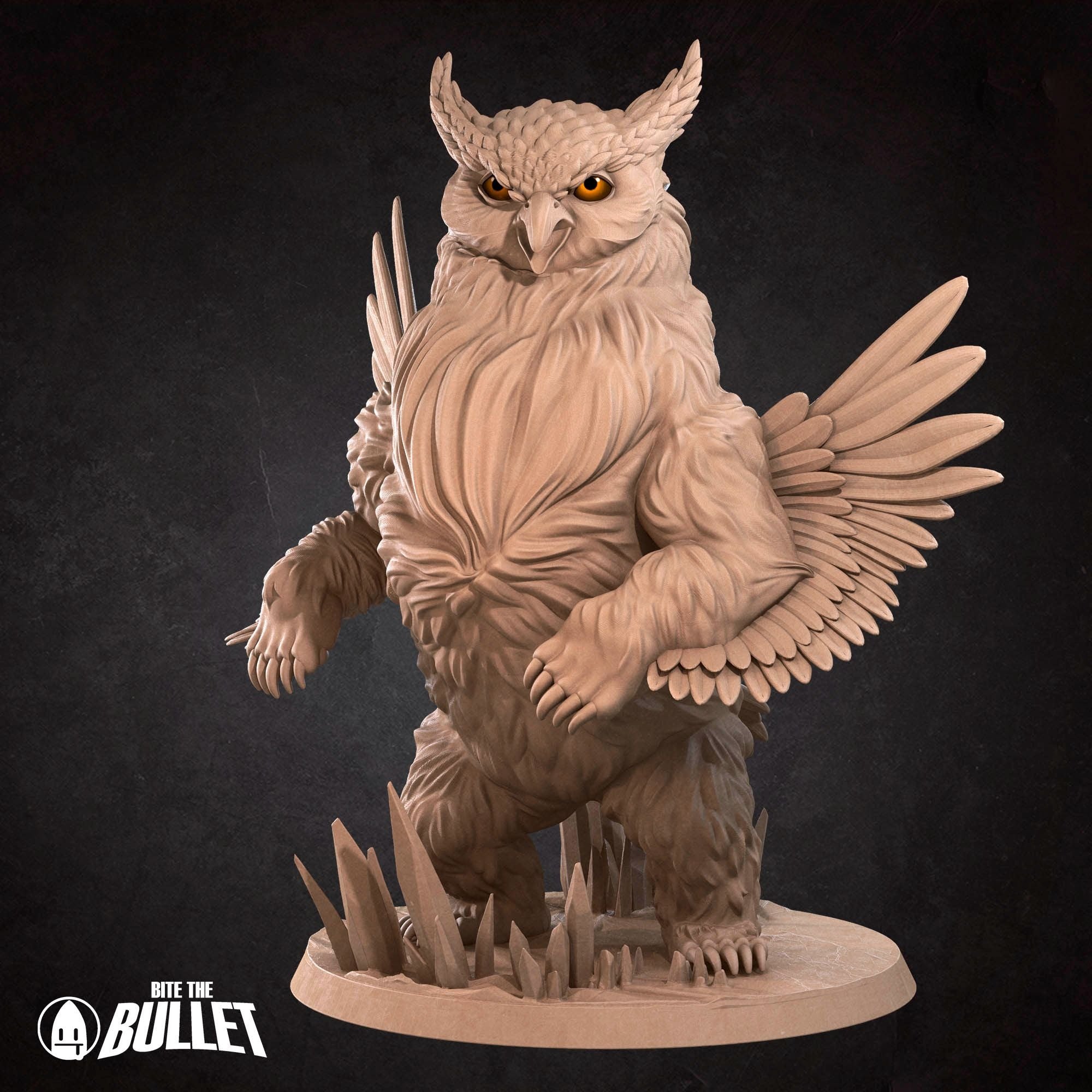 Owlbear - Iconic Monsters - 3d Printed Miniature sculpted by Bite the Bullet