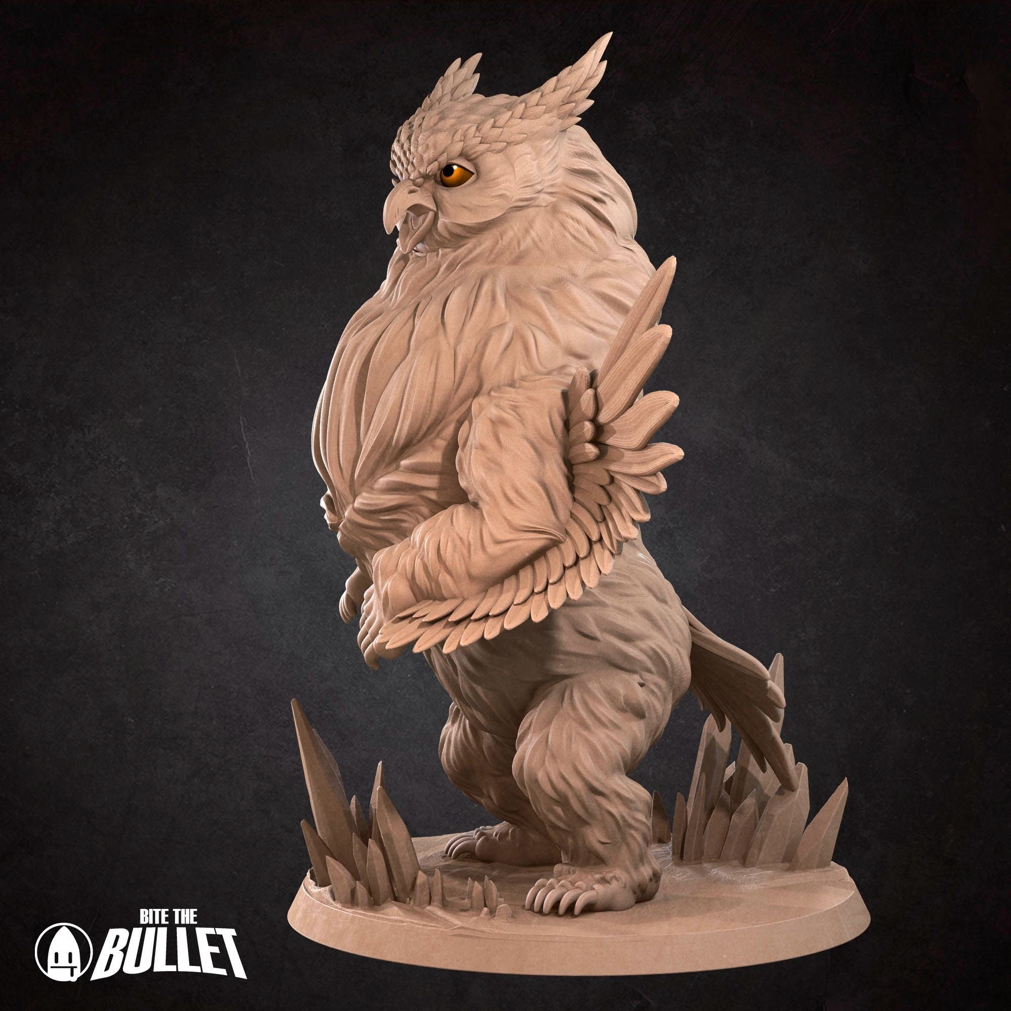 Owlbear - Iconic Monsters - 3d Printed Miniature sculpted by Bite the Bullet