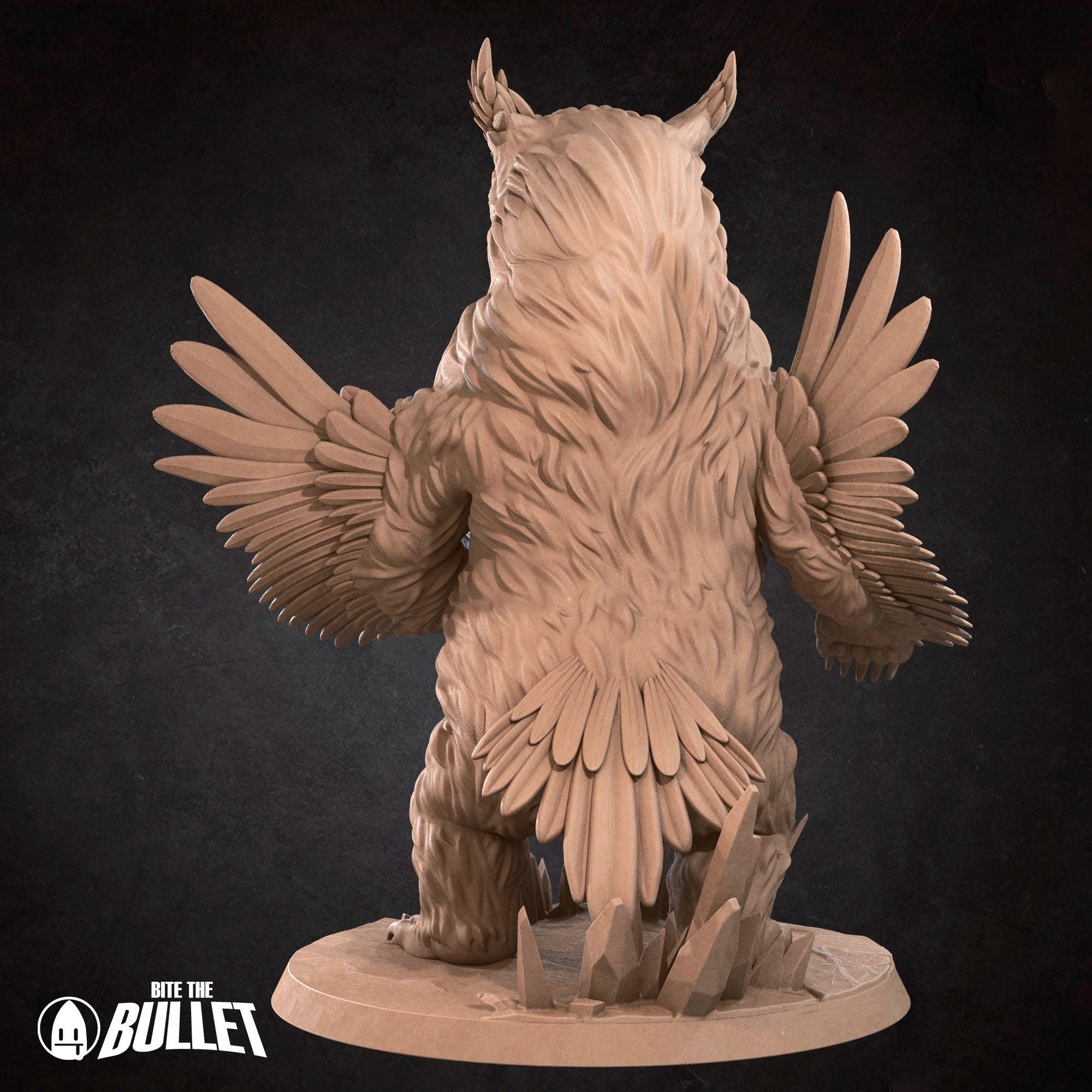 Owlbear - Iconic Monsters - 3d Printed Miniature sculpted by Bite the Bullet