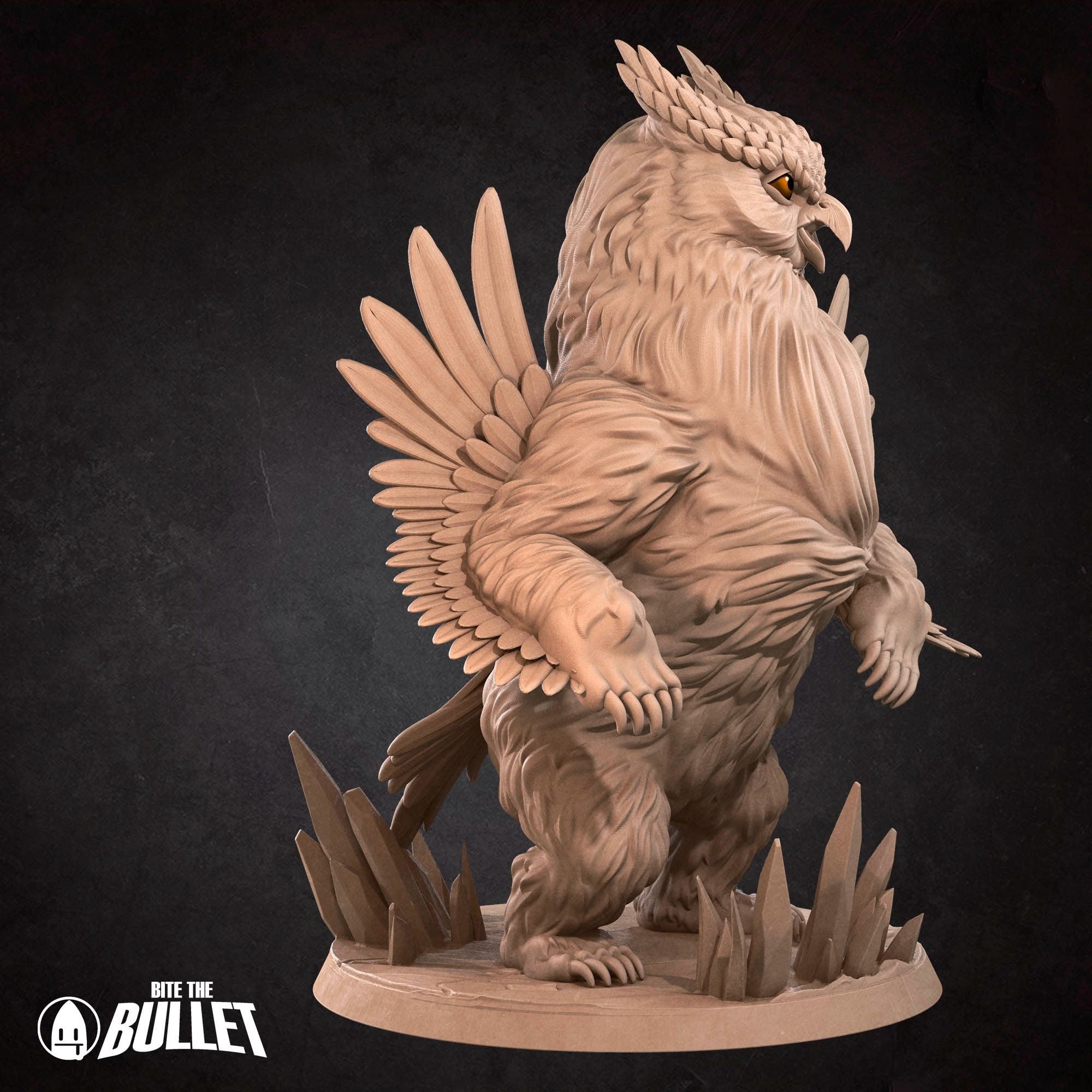 Owlbear - Iconic Monsters - 3d Printed Miniature sculpted by Bite the Bullet