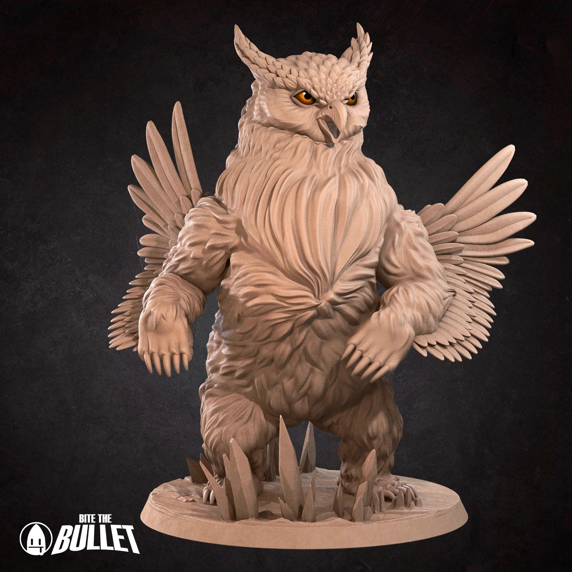 Owlbear - Iconic Monsters - 3d Printed Miniature sculpted by Bite the Bullet