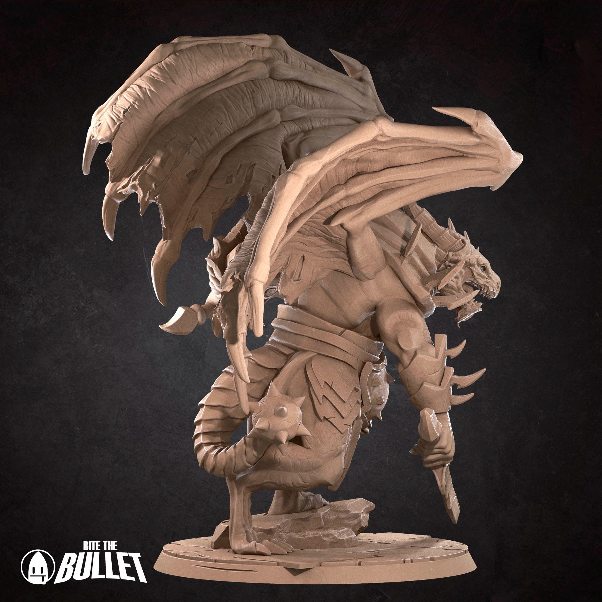 Draconian Dreadnought - Iconic Monsters - 3d Printed Miniature sculpted by Bite the Bullet