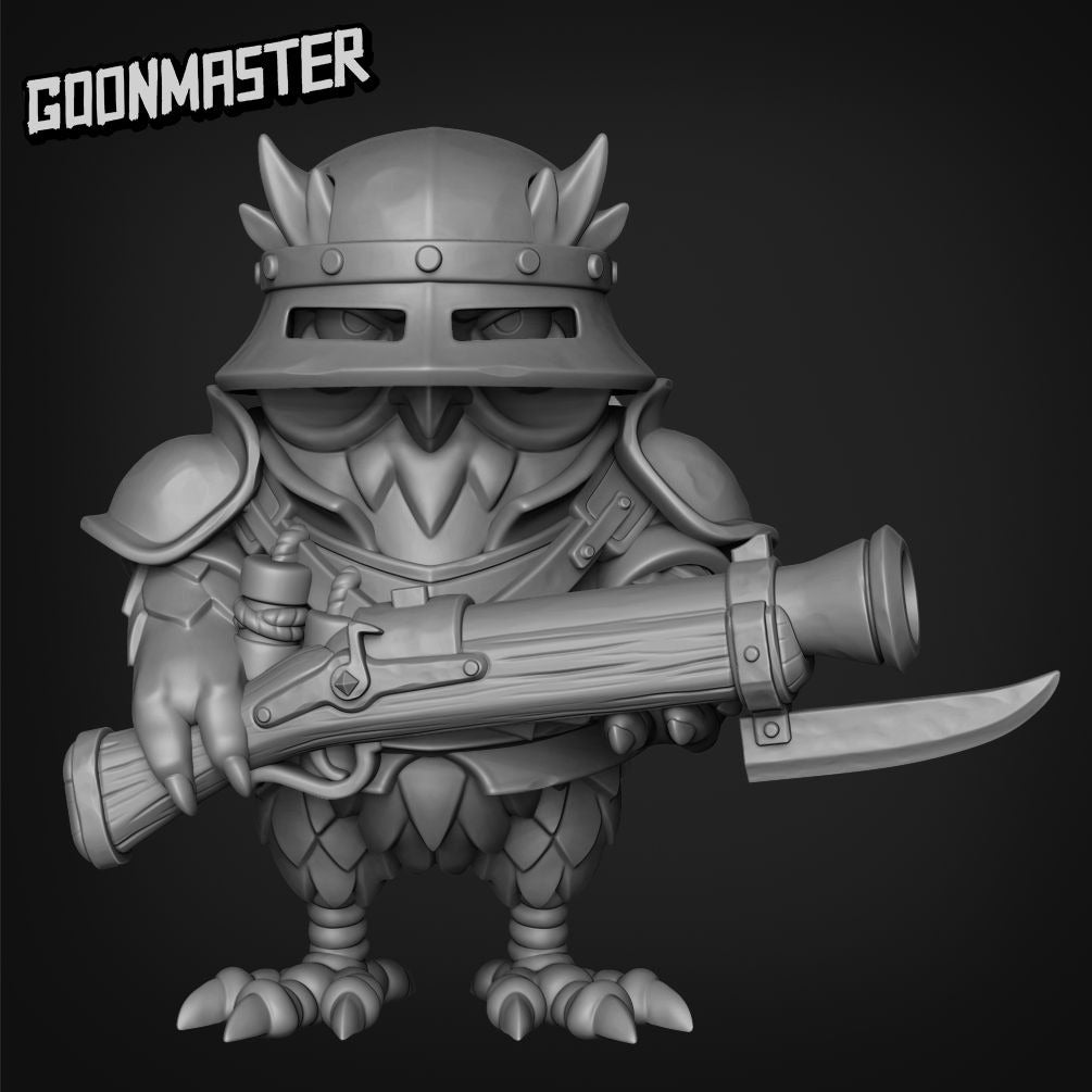 Owlfolk Riflemen - 3d Printed Miniature Sculpted by Goon Master Games