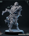 Voiceless Pirate (Undead Pirate) - Voice Under the Sea - 3d Printed Miniature Sculpted by Mammoth Factory