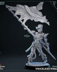 Voiceless Pirate (Undead Pirate) - Voice Under the Sea - 3d Printed Miniature Sculpted by Mammoth Factory