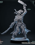 Voiceless Pirate (Undead Pirate) - Voice Under the Sea - 3d Printed Miniature Sculpted by Mammoth Factory