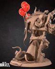 Harlequin Monster - Horror Circus - 3d Printed Miniature sculpted by Bite the Bullet