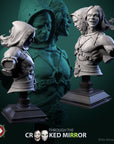 Eldrim and Drelmar, the Twofold Shade BUST - Through the Crooked Mirror - 3d Printed Miniature Sculpted by White Werewolf Tavern