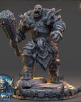 Boroth Skullcleaver - The Frostbane Legion (Ice Orcs) - 3d Printed Miniature sculpted by Daybreak Miniatures