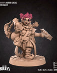 Dwarf Fire Juggler - Horror Circus - 3d Printed Miniature sculpted by Bite the Bullet