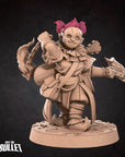 Dwarf Fire Juggler - Horror Circus - 3d Printed Miniature sculpted by Bite the Bullet