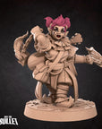 Dwarf Fire Juggler - Horror Circus - 3d Printed Miniature sculpted by Bite the Bullet
