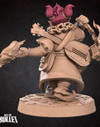 Dwarf Fire Juggler - Horror Circus - 3d Printed Miniature sculpted by Bite the Bullet