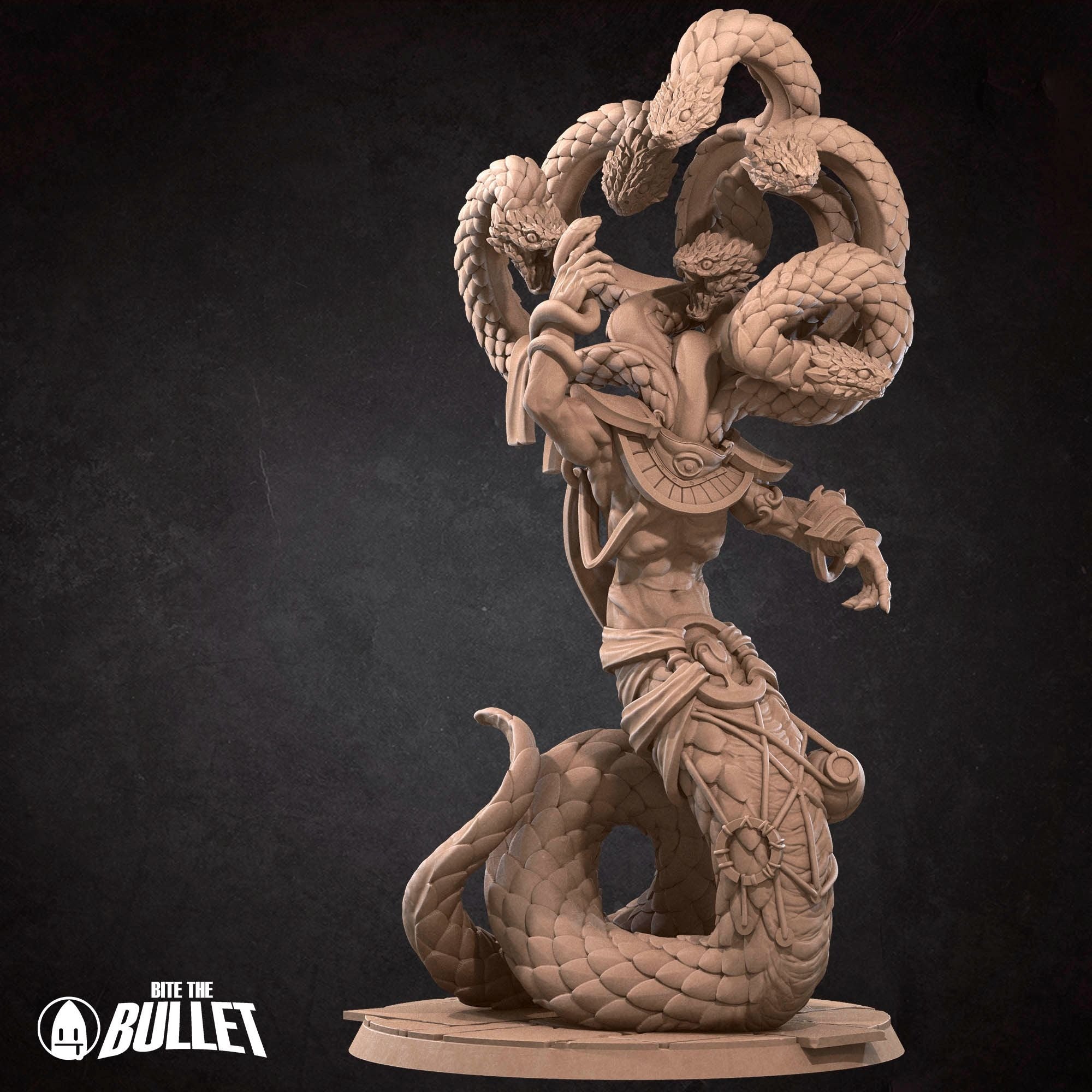 Yuan-Ti Anathema - Iconic Monsters - 3d Printed Miniature sculpted by Bite the Bullet