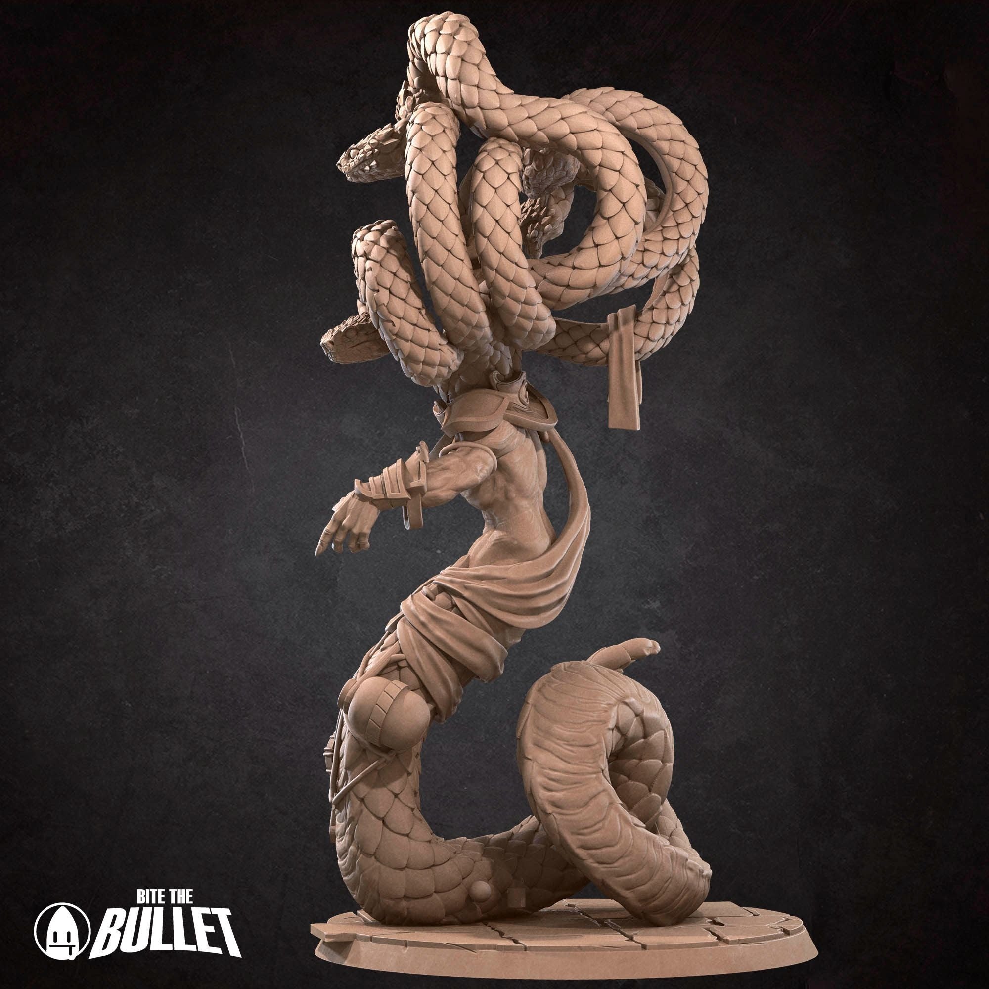 Yuan-Ti Anathema - Iconic Monsters - 3d Printed Miniature sculpted by Bite the Bullet