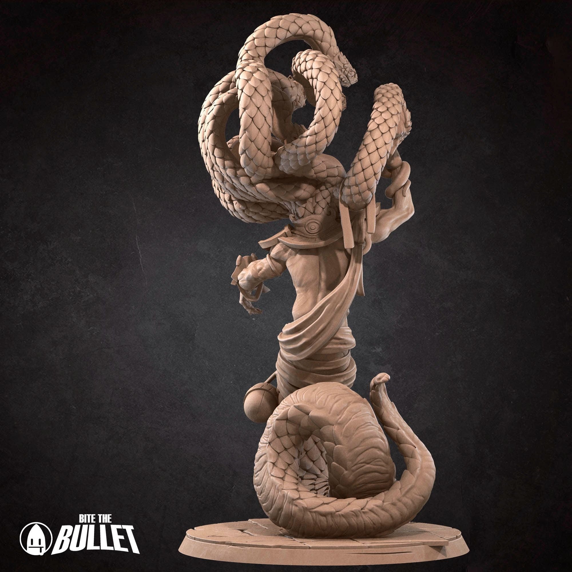 Yuan-Ti Anathema - Iconic Monsters - 3d Printed Miniature sculpted by Bite the Bullet