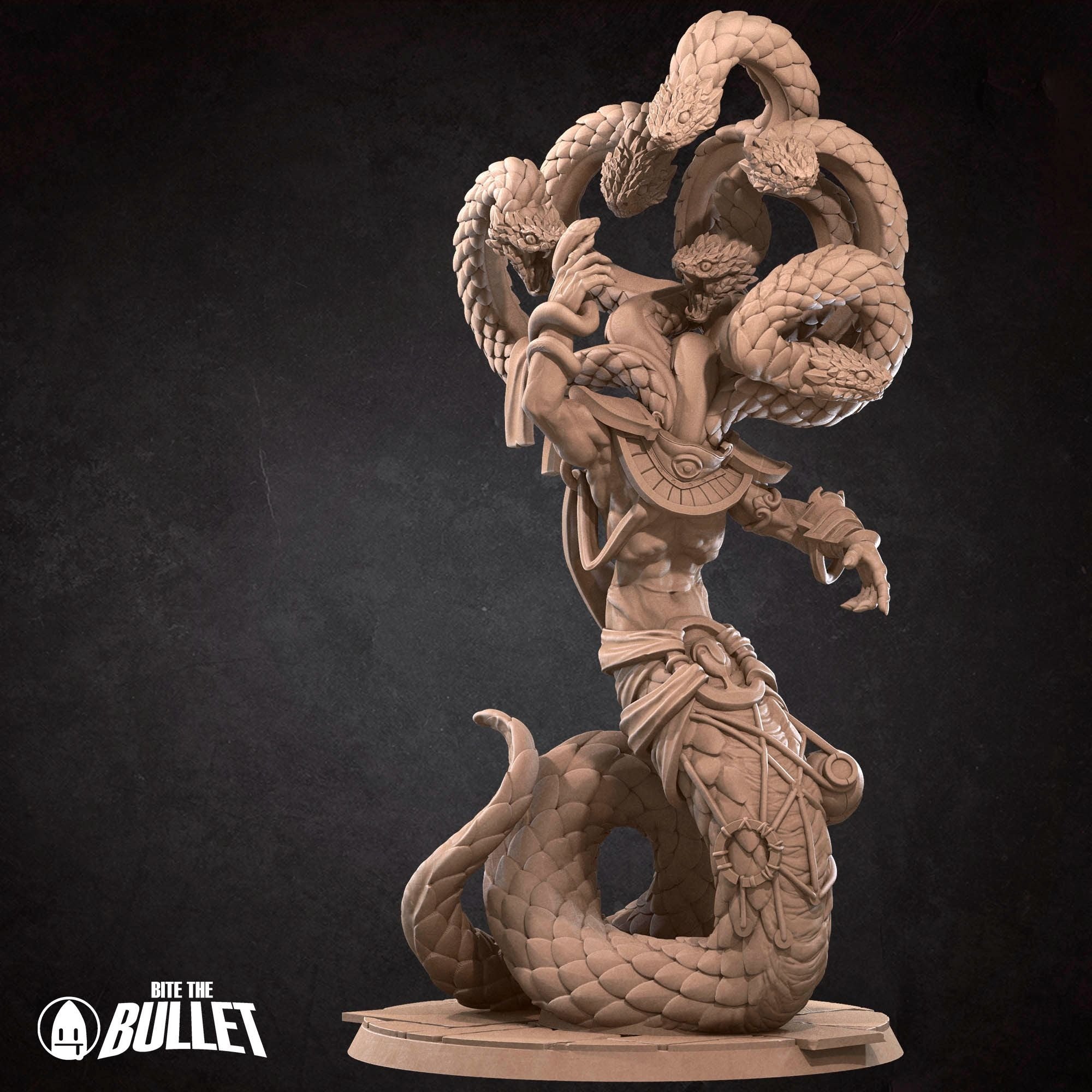 Yuan-Ti Anathema - Iconic Monsters - 3d Printed Miniature sculpted by Bite the Bullet