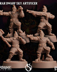 Astrar (Sky Dwarf) Artificer -  3d Printed Miniature Sculpted by Sordane Publishing