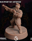 Astrar (Sky Dwarf) Artificer -  3d Printed Miniature Sculpted by Sordane Publishing
