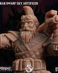 Astrar (Sky Dwarf) Artificer -  3d Printed Miniature Sculpted by Sordane Publishing