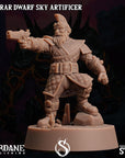 Astrar (Sky Dwarf) Artificer -  3d Printed Miniature Sculpted by Sordane Publishing