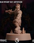 Astrar (Sky Dwarf) Artificer -  3d Printed Miniature Sculpted by Sordane Publishing