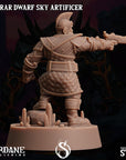 Astrar (Sky Dwarf) Artificer -  3d Printed Miniature Sculpted by Sordane Publishing