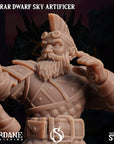 Astrar (Sky Dwarf) Artificer -  3d Printed Miniature Sculpted by Sordane Publishing
