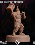 Astrar (Sky Dwarf) Artificer -  3d Printed Miniature Sculpted by Sordane Publishing