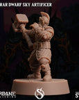 Astrar (Sky Dwarf) Artificer -  3d Printed Miniature Sculpted by Sordane Publishing