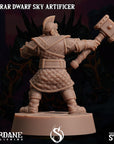 Astrar (Sky Dwarf) Artificer -  3d Printed Miniature Sculpted by Sordane Publishing