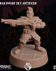 Astrar (Sky Dwarf) Artificer -  3d Printed Miniature Sculpted by Sordane Publishing